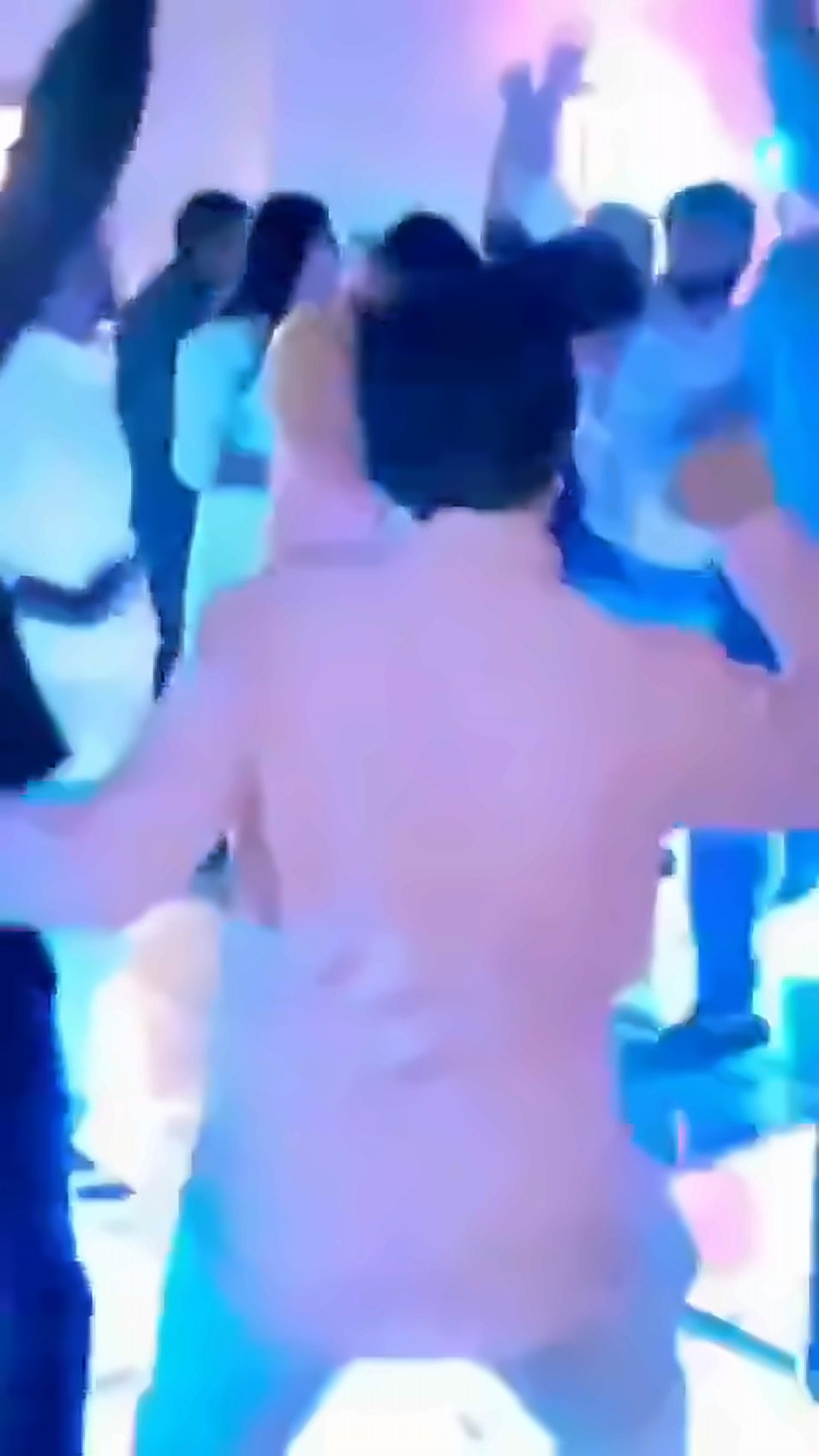 Guests dancing on the LED floor